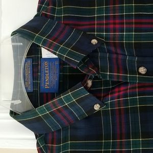 Pendleton Allison Tartan Button Down Wool Fireside Shirt Vintage M